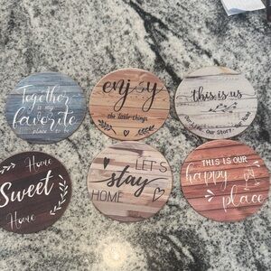 Rustic Coaster Set - Brown and Gray